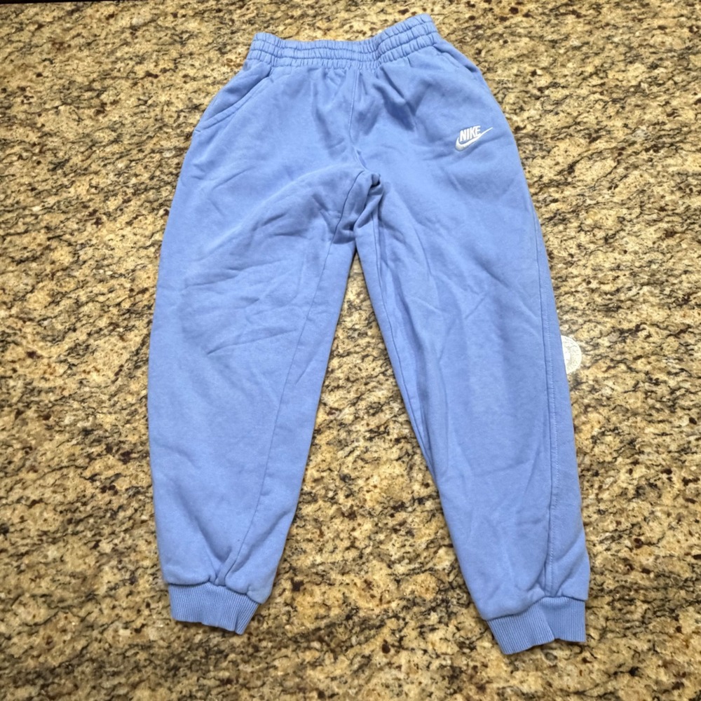 Nike Boy Sportswear Club Fleece Joggers Blue Sweatpants Size Large ws